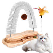 SSAWcasa arceau face avant montrant ensemble brosse et jouets pour toilettage