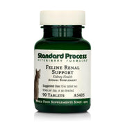 Standard Process image du flacon Feline Renal Support montrant l'emballage et l'étiquette lisible