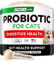 STRELLALAB pot de poudre probiotic pour chat, facile à utiliser