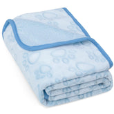 Stuffed couverture Blue Dog Blanket face avant montrant confort et protection