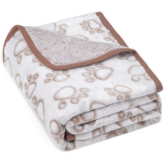 Stuffed couverture face imprimée pattes, confort visible et attrayant