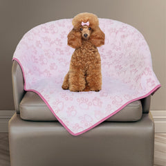 Couverture Stuffed face avant rose montrant motif pattes et style protecteur