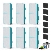 SUKIPAW pack avant montrant 6 filtres et 6 éponges, solution économique