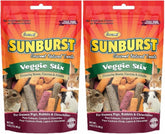 Sunburst Veggie Stix emballage avant montrant lot de 2 et information produit bénéfice appétence
