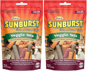 Sunburst Veggie Stix emballage avant montrant lot de 2 et information produit bénéfice appétence