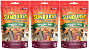 Sunburst Veggie Stix emballage avant montrant l'assortiment et la valeur nutritive