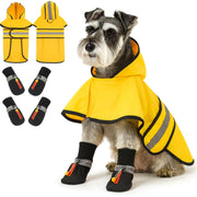 Sunnymove poncho jaune vue frontale protégeant chien