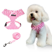 SuperBuddy harnais face avant rose, confort visible pour promenades