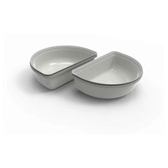 SureFeed demi-bol gris face avant montrant l’emplacement dans le feeder, praticité SureFeed