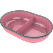 SureFeed Split Bowl Pink vue avant montrant deux compartiments pratiques