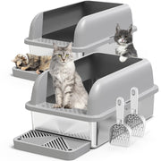 suzzipaws vue avant du lot de deux bacs XL montrant espace et finition pratiques