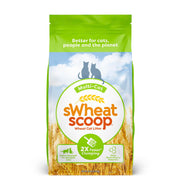sWheat Scoop sac avant montrant format 25 lb et bénéfice neutralisation d'odeurs