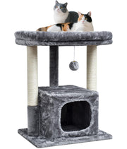 SYANDLVY arbre à chat avant gris montrant stabilité et design moderne