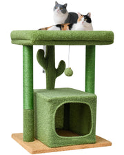 SYANDLVY arbre à chat vu de face montrant silhouette moderne et gain d'espace