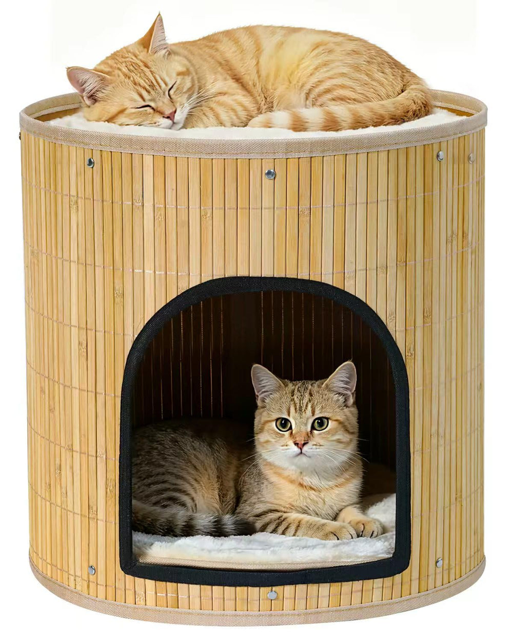 SYANDLVY maison chat vue avant montrant entrée sécurisée et confort