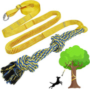 SYOOY jouet bungee vue face montrant design jaune et résistance pour jeu extérieur
