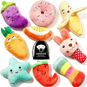 szkokuho assortiment de 9 peluches colorées pour variation de jeu
