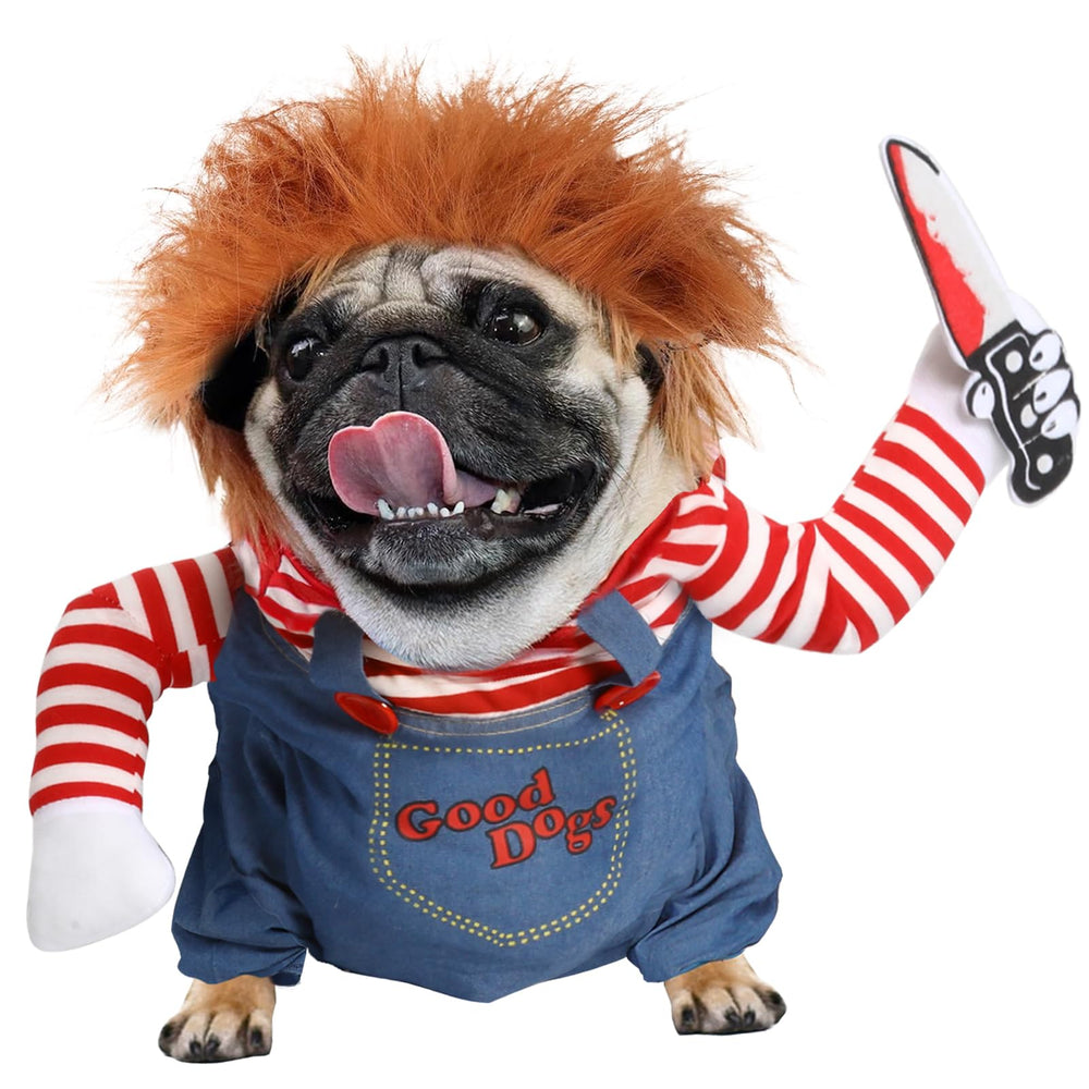 T2Y packaging du costume Chucky montrant l’ensemble et facilitant le choix