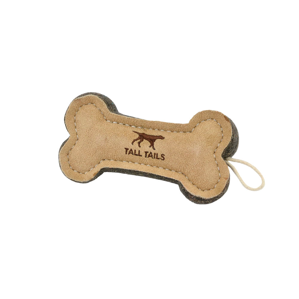 Tall Tails os en cuir face montrant forme et robustesse pour jouer