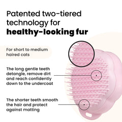 TANGLE TEEZER gros plan des dents à deux niveaux, retire efficacement le sous-poil