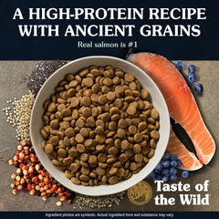 Taste of the Wild étiquette nutritionnelle montrant protéines et probiotiques