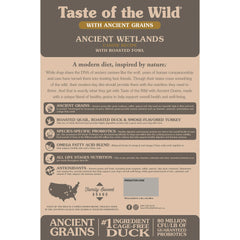 Gros plan sur croquettes Taste of the Wild montrant texture et appétence