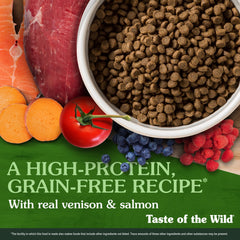Taste of the Wild saumon fumé gros plan soulignant saveur attractive pour chat