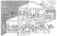 EMPIRE GENUINE PETFOOD STORY tattle tale accroché sur poignée illustrant dissuasion et sécurité
