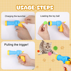 TEAWOO chat jouant avec une boule lancée, stimule activité et lien