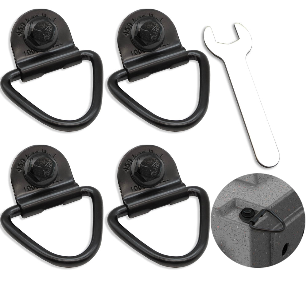 Terixe vue avant du kit complet montrant D‑rings et accessoires pour fixation sécurisée