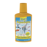 Tetra AquaSafe flacon face montrant l'emballage et dosage clair