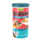 Tetra paquet Cichlid Crisps face avant montrant le format pratique et la marque