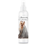 The Blissful Dog emballage avant montrant le spray démêlant et bénéfice brillance
