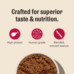 The Honest Kitchen pâté servi dans une gamelle illustrant facilité d'usage
