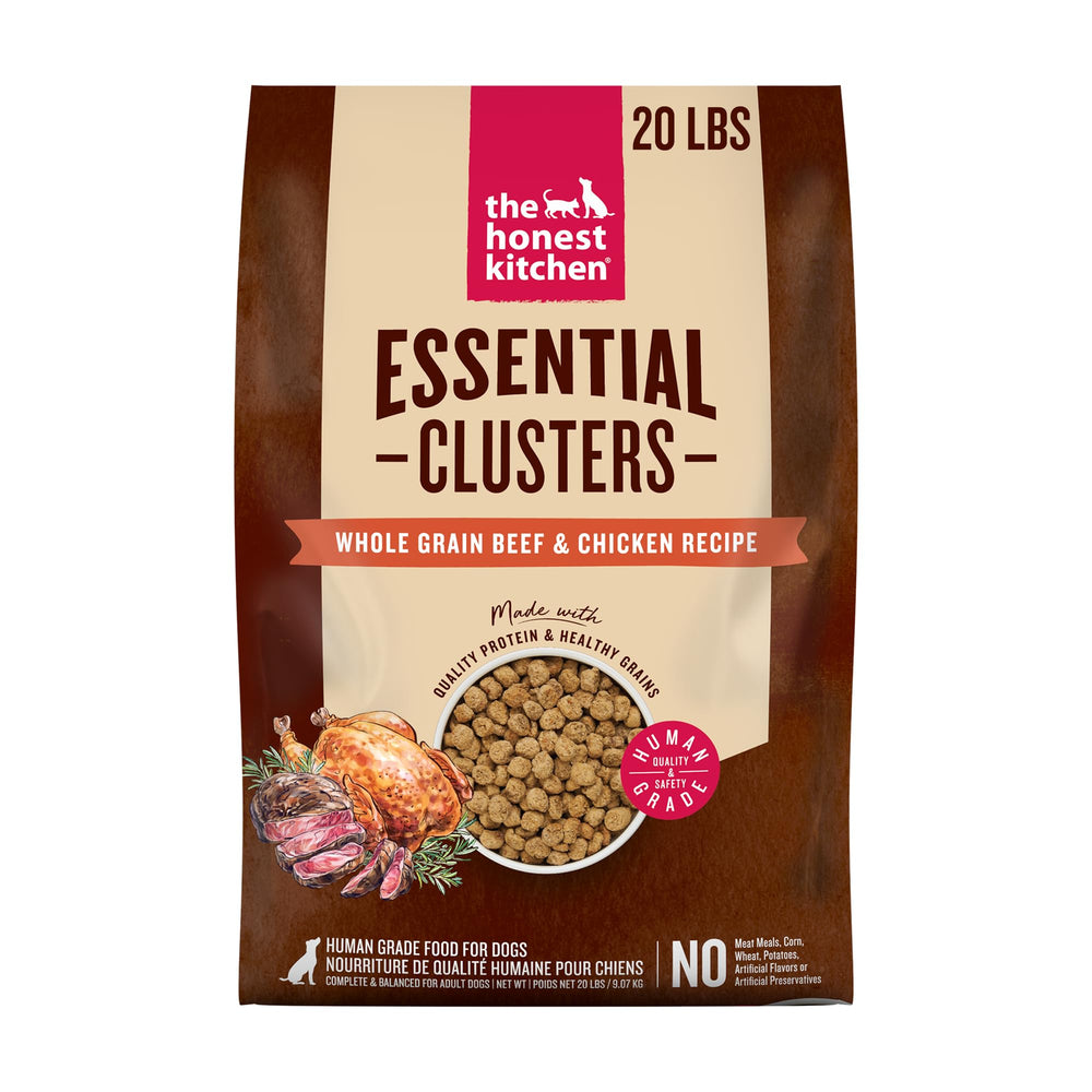 The Honest Kitchen emballage avant montrant sac 20 lb et lisibilité ingrédients