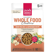 The Honest Kitchen sac 5 lb montrant l'emballage et les bénéfices clairs