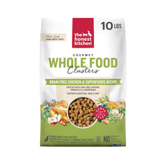 The Honest Kitchen paquet face avant montrant formulation grain free et appétence
