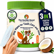 The Humble Hound bocal fermé montrant 50 lingettes, rangement pratique