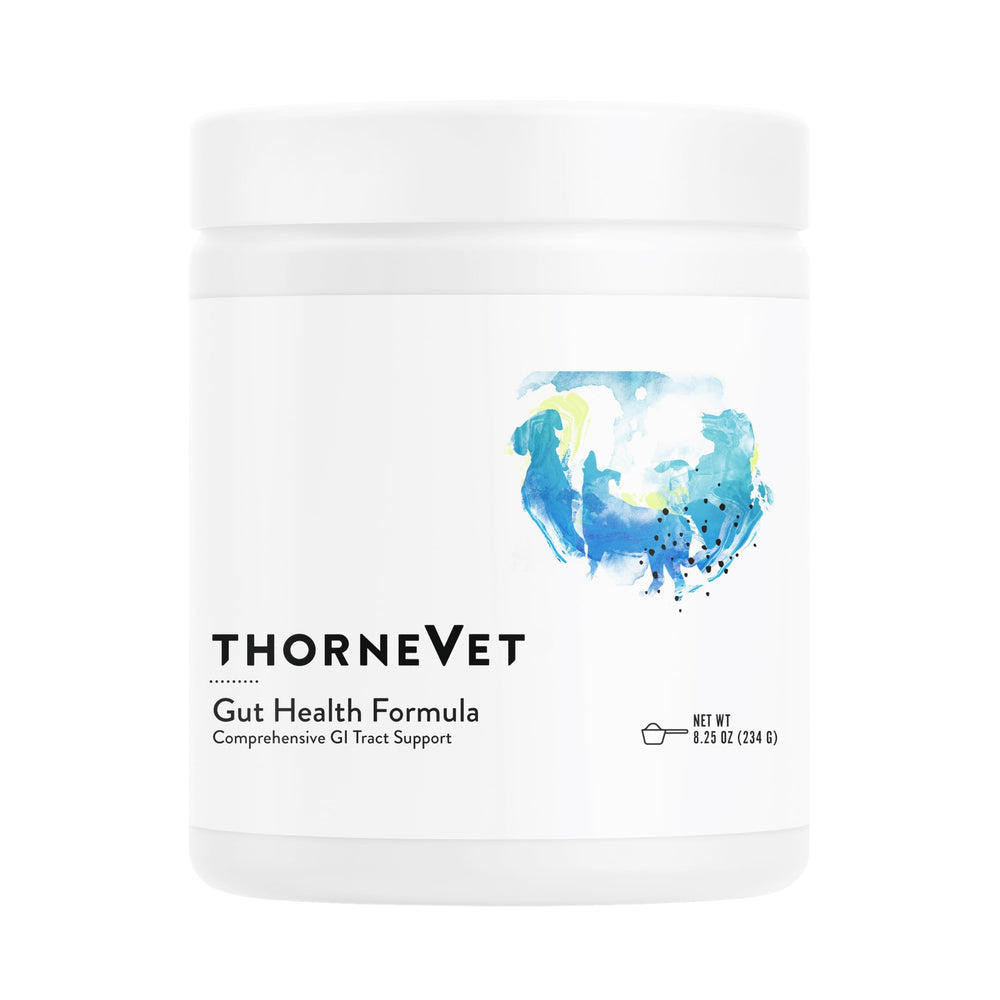 ThorneVET emballage avant montrant 180 scoops, facilite le dosage
