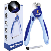 Thunderpaws vue avant du coupe-ongles bleu avec emballage pour achat éclairé