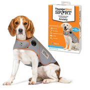 Thundershirt gilet avant Platinum Sport sur chien, effet apaisant visible