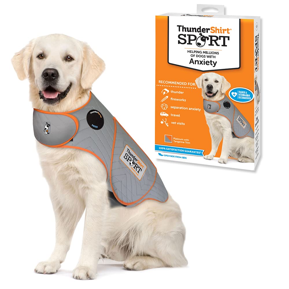 ThunderShirt Sport devant montrant ajustement sûr et calme instantané