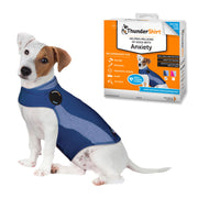 ThunderShirt vue avant bleu polo montrant coupe sécurisante et confort