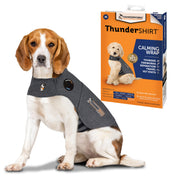 ThunderShirt veste devant medium heather gray montrant ajustement et confort