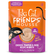 Tiki Cat sachet face avant montrant la marque et la praticité