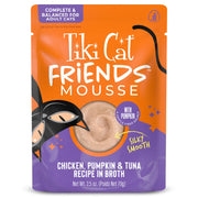 Tiki Cat sachet avant montrant le design pratique et appétissant