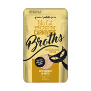 Tiki PETS emballage avant montrant le bouillon poulet, hydratez facilement