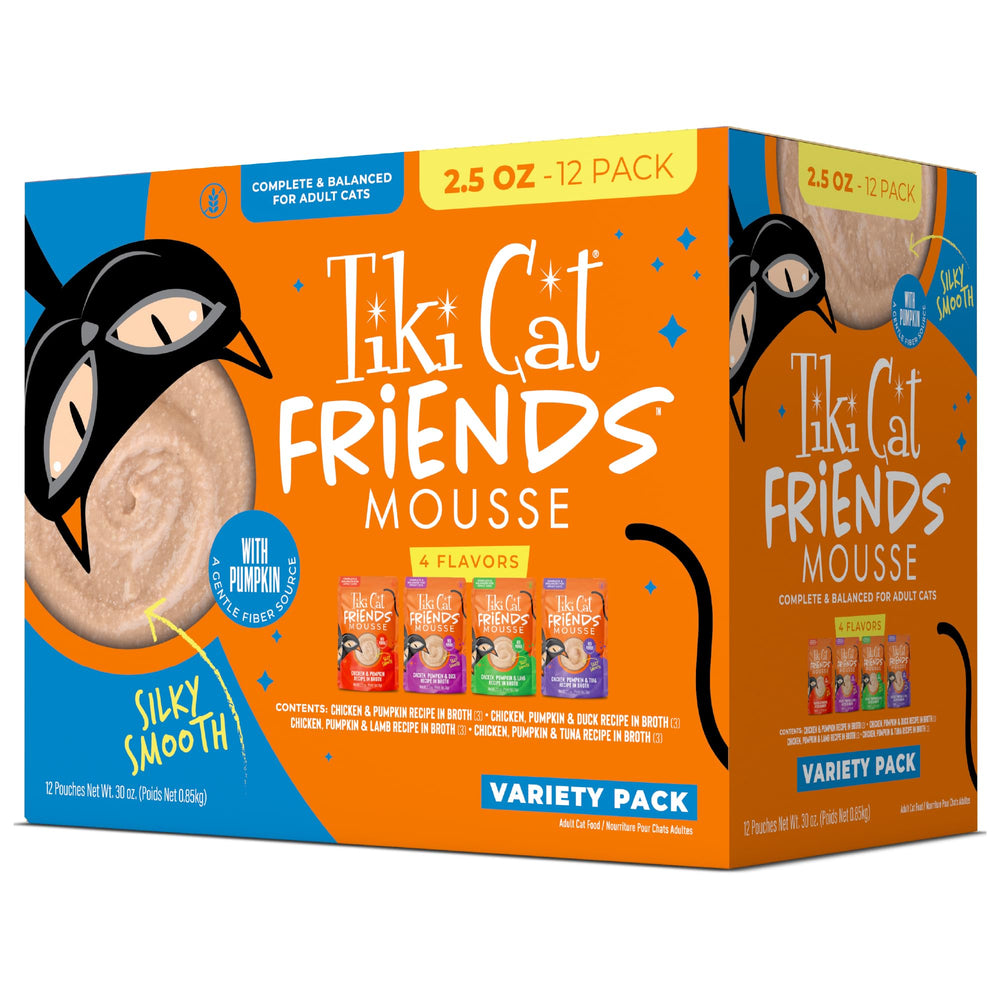 Tiki Cat pack varié face du pack montrant 12 sachets pratiques