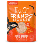 Tiki Cat sachet face montrant l’emballage, pratique et nutritif