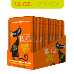 Tiki Cat gros plan texture purée de potiron pour digestion douce